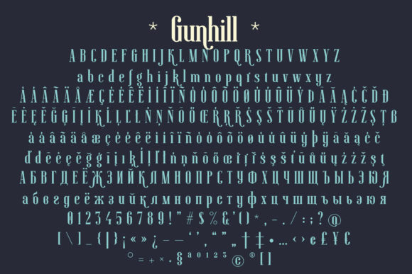 Gunhill Family Font PNG with transparent background - Preview 6