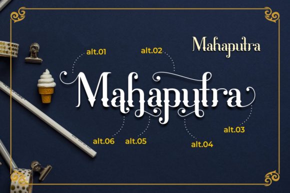 Mahaputra Font PNG with transparent background - Preview 1
