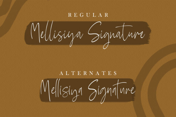 Mellisya Signature Font PNG with transparent background - Preview 5