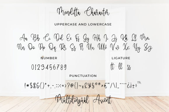 Menditta Font PNG with transparent background - Preview 3