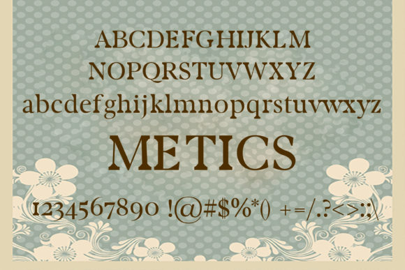 Metics Font PNG with transparent background - Preview 1
