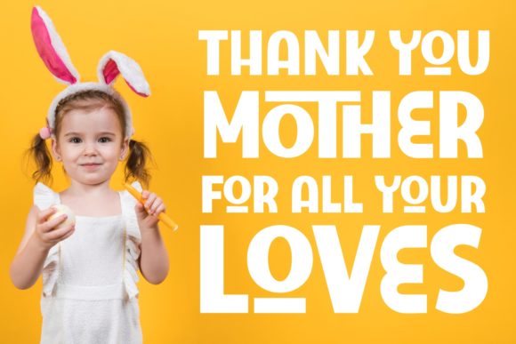 Milenials Mother Font PNG with transparent background - Preview 3