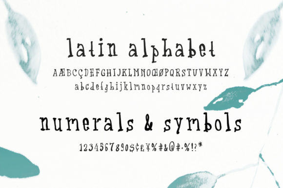 Miron Font PNG with transparent background - Preview 1