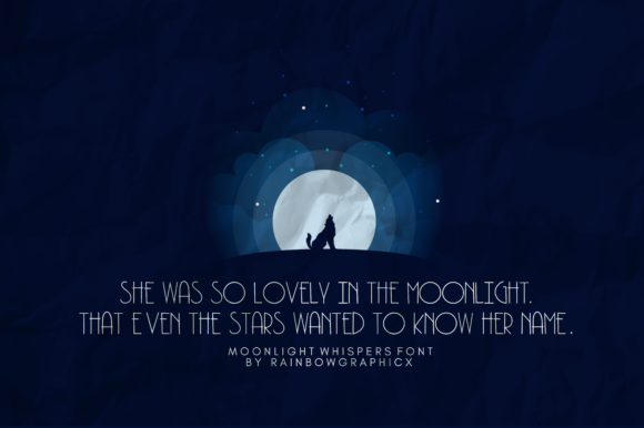 Moonlight Whispers Font PNG with transparent background - Preview 1