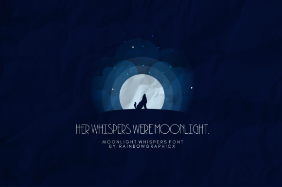 Moonlight Whispers Font PNG with transparent background - Preview 2