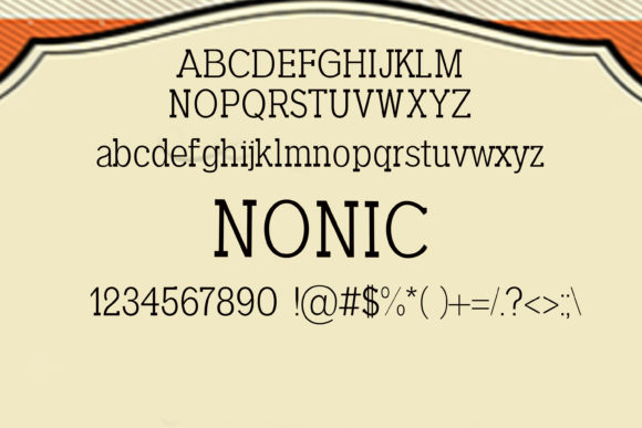 Nonic Font PNG with transparent background - Preview 1
