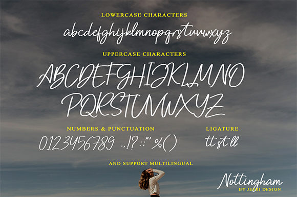 Nottingham Script Font PNG with transparent background - Preview 5