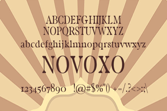 Novoxo Font PNG with transparent background - Preview 1