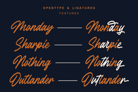 Outlander Brush Script Font PNG with transparent background - Preview 1