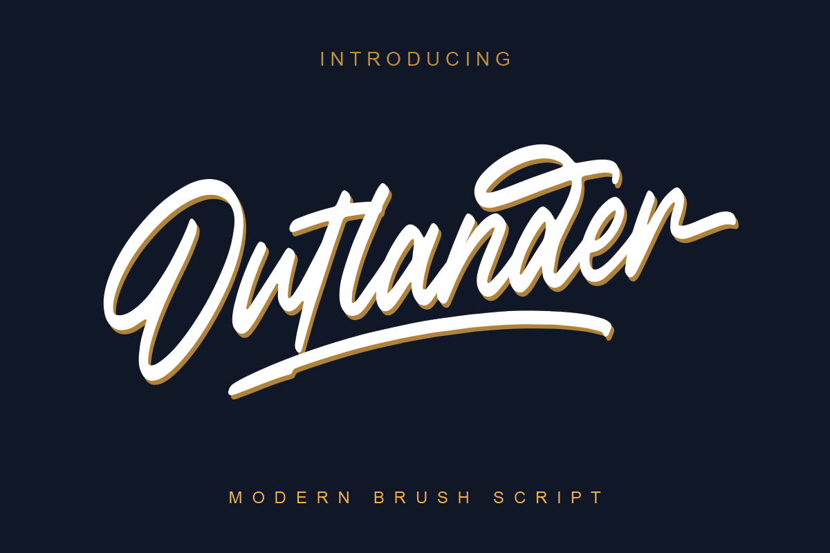 Outlander Brush Script preview: expressive brush script font