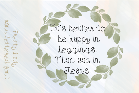 Pretty Lady Font PNG with transparent background - Preview 2
