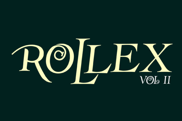 Rollex II Font PNG with transparent background - Preview 3