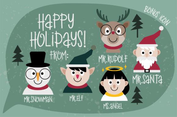 Rudolf Sleigh Font PNG with transparent background - Preview 2