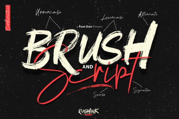 Rushink Duo Font PNG with transparent background - Preview 1