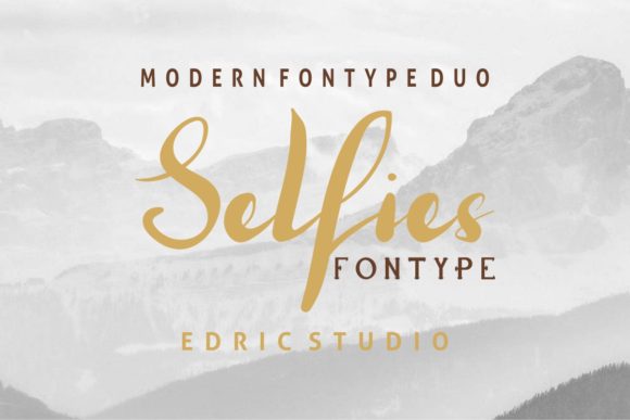Selfies Font PNG with transparent background - Preview 1