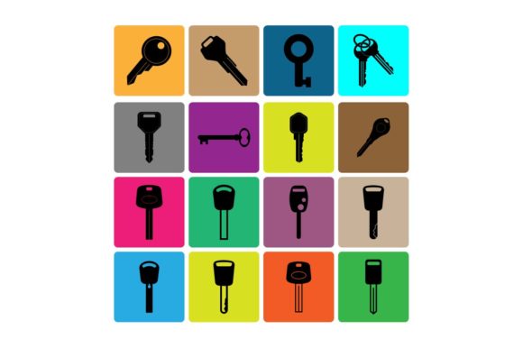 Key Icon Set.- Vector Graphic by Hoeda80 · Creative Fabrica