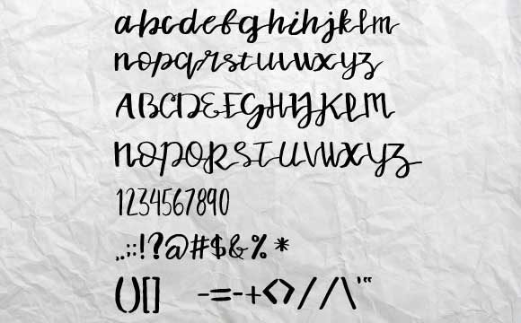Melanda Font PNG with transparent background - Preview 2