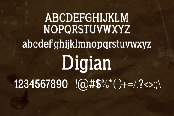 Digian Font - Preview 1