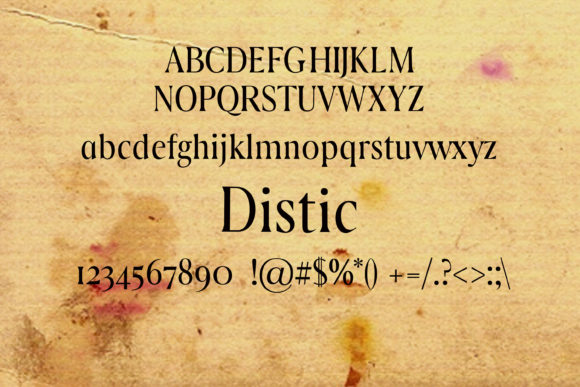 Distic Font - Preview 1