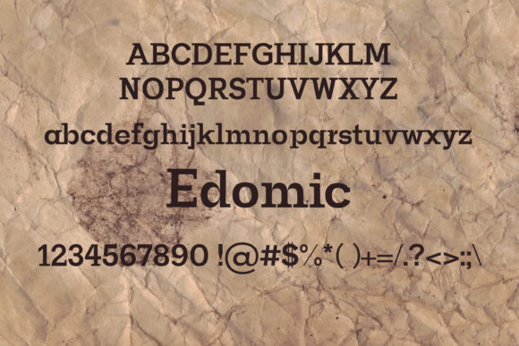 Edomic Font - Preview 1