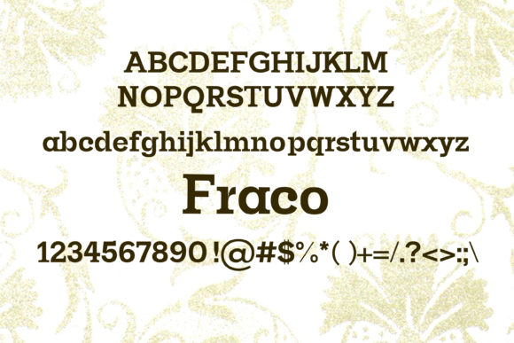 Fraco Font PNG with transparent background - Preview 1