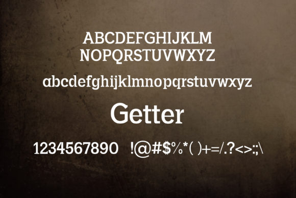 Getter Font - Preview 1
