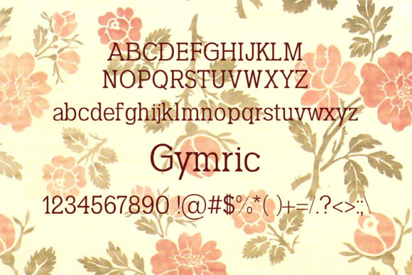 Gymric Font PNG with transparent background - Preview 1