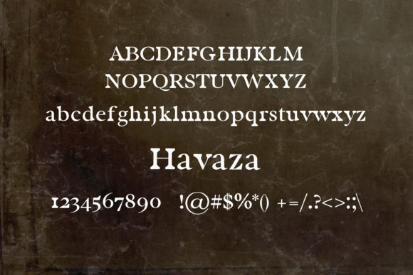 Havaza Font PNG with transparent background - Preview 1