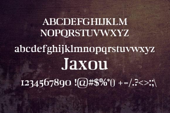 Jaxou Font PNG with transparent background - Preview 1