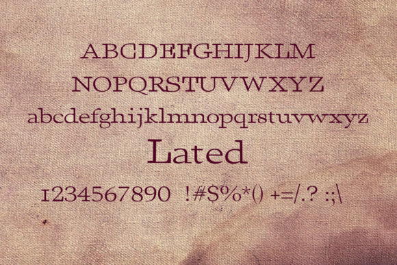Lated Font PNG with transparent background - Preview 1