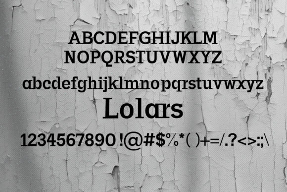 Lolars Font PNG with transparent background - Preview 1