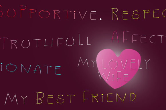 Lovely Wife Font PNG with transparent background - Preview 4