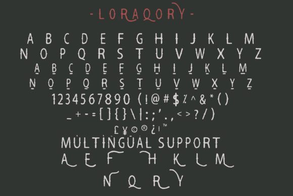 Loraqory Font PNG with transparent background - Preview 4