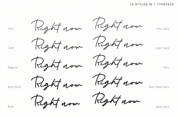 Right Now Font font preview - 3