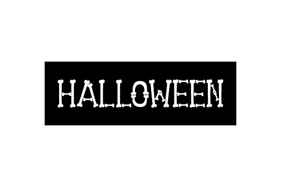 Halloween Text Made with Bones