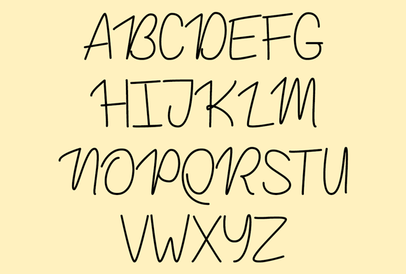 Never Ever Font PNG with transparent background - Preview 1