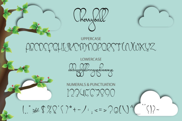 Cherryball Font PNG with transparent background - Preview 1
