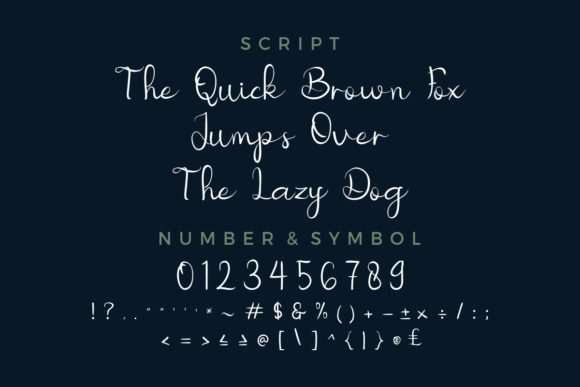 Nicollia Font PNG with transparent background - Preview 3