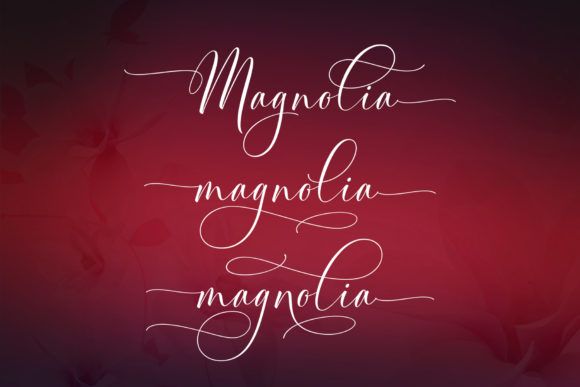 Magnolia Font PNG with transparent background - Preview 1