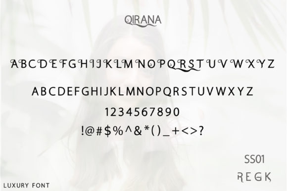 Qirana Font PNG with transparent background - Preview 1