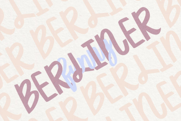 Funny Berliner Font PNG with transparent background - Preview 1