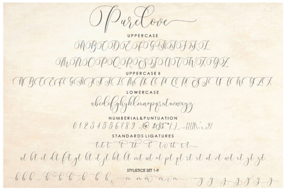 Purelove Font PNG with transparent background - Preview 4
