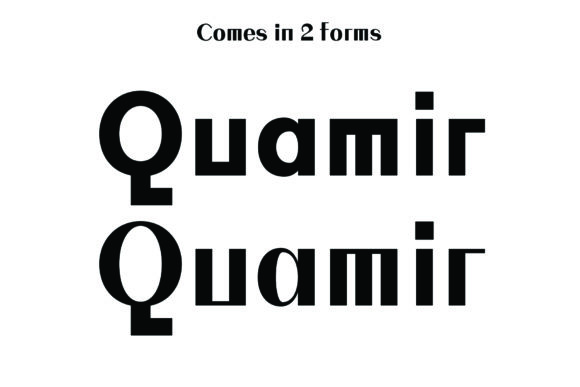 Quamir Font font preview - 4