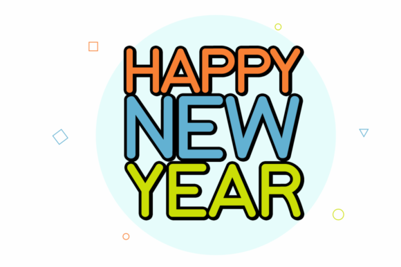New Year New Day Font PNG with transparent background - Preview 1