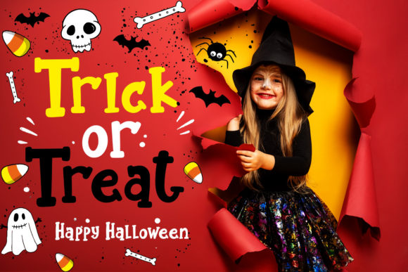 Pumkins Halloween Font PNG with transparent background - Preview 1