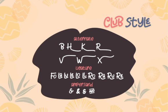 Club Style Font PNG with transparent background - Preview 3