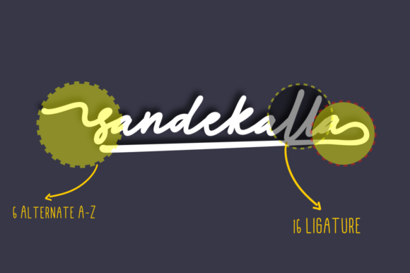 Sandekalla Font PNG with transparent background - Preview 2