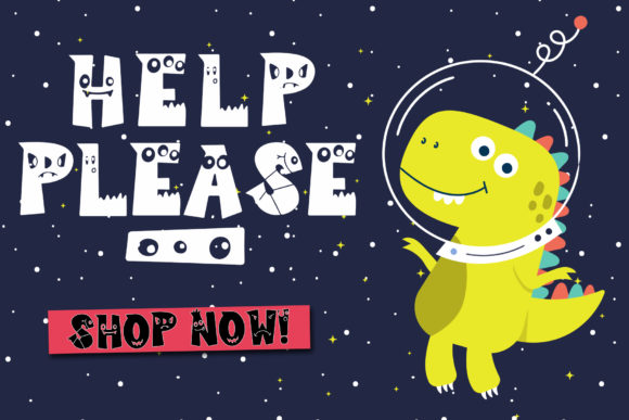 Cutie Monster Font - Preview 2