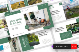 Preview of Bicyclette - Bicycle PowerPoint sports presentation template