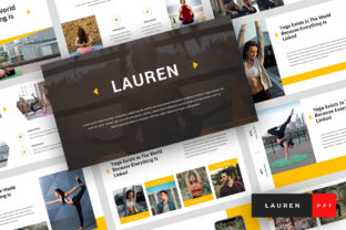 Preview of Lauren - Yoga PowerPoint sports presentation template
